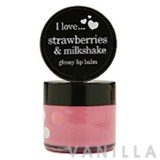 I Love... Strawberries & Milkshake Glossy Lip Balm