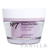 No7 Beautiful Skin Night Cream Normal/Dry