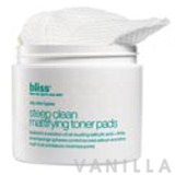 Bliss Steep Clean Mattifying Toner Pads