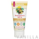 Badger Active Unscented Broad Spectrum SPF 30 Zinc Oxide Sunscreen Cream