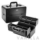 Sephora Embossed Traincase Black Faux Croc