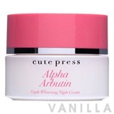 Cute Press  Alpha Arbutin Triple Whitening Night Cream