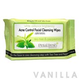 Petal Fresh White Radiance Brightening Tea Tree & Peppermint Acne-Control Facial Cleansing Wipes