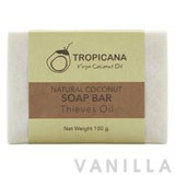 Tropicana Cold-Pressed Coconut Oil Soap Bar Non Preservative Thieves Oil