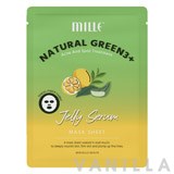 Mille Natural Green3+ Brightening And Spot Treatment Jelly Serum Mask Sheet