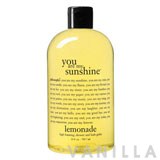 Philosophy You Are My Sunshine Lemonade Scented, High Foaming, Shower And Bath Gelee