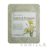 The Face Shop Herbal Therapy - Teatree & Bergamot Refresh Clear Skin Mask Sheet