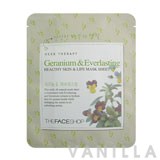The Face Shop Herbal Therapy - Geranium & Everlasting Healthy Skin & Life Mask Sheet