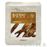 Beauty Credit Red Ginseng Oriental Herb Cotton Mask