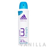 Adidas For Women Action 3 Anti-Perspirant Fresh Deo Spray