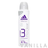 Adidas For Women Action 3 Anti-Perspirant Pro Clear Deo Spray