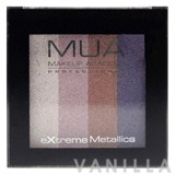 MUA Extreme Metallic Quad Eyeshadows Celebrity