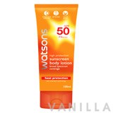 Watsons High Protection Sunscreen Body Lotion SPF50 PA+++