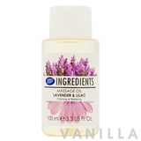 Boots Ingredients Massage Oil Lavender & Lilac