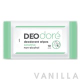 Deodore Deodorant Wipes Sensitive