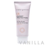 Cute Press UV Expert Protection All Day Bright Tone Up Sunscreen SPF50+ PA++