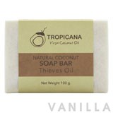 Tropicana Cold-Pressed Coconut Oil Soap Bar Non Preservative Thieves Oil