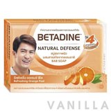 Betadine Natural Defense Bar Soap Refreshing Orange Peel