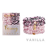 Ferrany Silk Scrunchies 4 Pcs Set - Classic Blck Zebra
