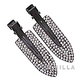 Kitsch Metal Rhinestone Creaseless Clips 2Pc Set