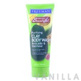 Freeman Purifying Clay Body Wash Avocado & Oatmeal