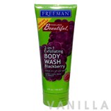 Freeman 2-In-1 Exfoliating Body Wash Blackberry