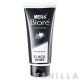 Men's Biore Facial Foam Double Scrub Black White