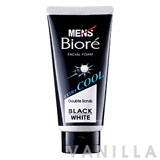 Men's Biore Facial Foam Extra Cool Double Scrub Black White