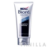 Men's Biore Facial Foam Energizing White Brightening Scrub