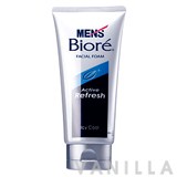 Men's Biore Facial Foam Active Refresh Icy Cool
