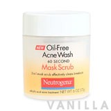 Neutrogena Oil-Free Acne Wash 60 Second Mask Scrub Salicylic Acid Acne Treatment