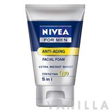 Nivea For Men Anti-Aging Facial Foam Extra Instant Boost Coenzyme Q10