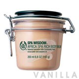 The Body Shop Spa Wisdom Africa Spa Rich Body Balm