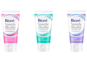 Biore Speedy Micellar Cleansing Foam ครั้งแรกนวัตกรรมไมเซลล่าในโฟมเมคอัพสะอาดชัวร์ออกง่ายในล้างเดียว